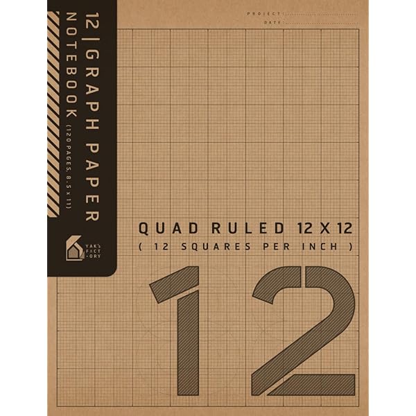 06 | Graph Paper Notebook Quad Ruled 6x6 (6 Squares Per Inch