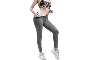 AIMUGUI Body Shaper Sauna Slimming Pants Hot Thermo High Waist Fat Burning Sweat Capris Workout Shapers for Weight Loss