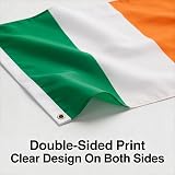 SHATCHI Ireland Flag 5ft x 3ft Polyester with Brass Eyelets view 9