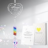 Hoemwarm Friendship Gift Suncatcher, Best Friend Crystal Hanging Ornament for Rainbow Maker Bestie Gifts Hanging Crystal Heart Sun Catcher Ornament Gift for Hanging Decoration