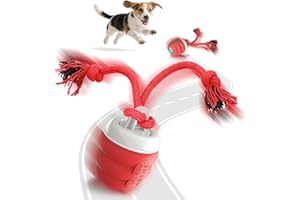 FUGODIWI Interactive Dog Toys – Dog Balls for Small Dogs, Dog Toy for Boredom, Active Rolling Ball with Tail for Dogs, Rechar