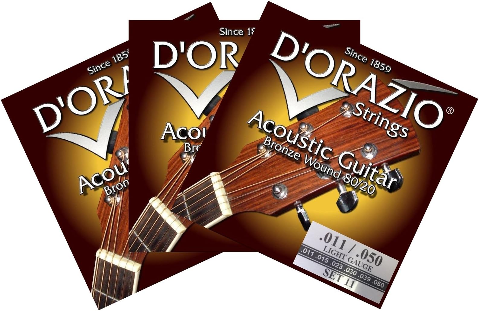Acoustic Guitar Strings - 3 Sets!!!! DORAZIO-SET 11(0.11mm)