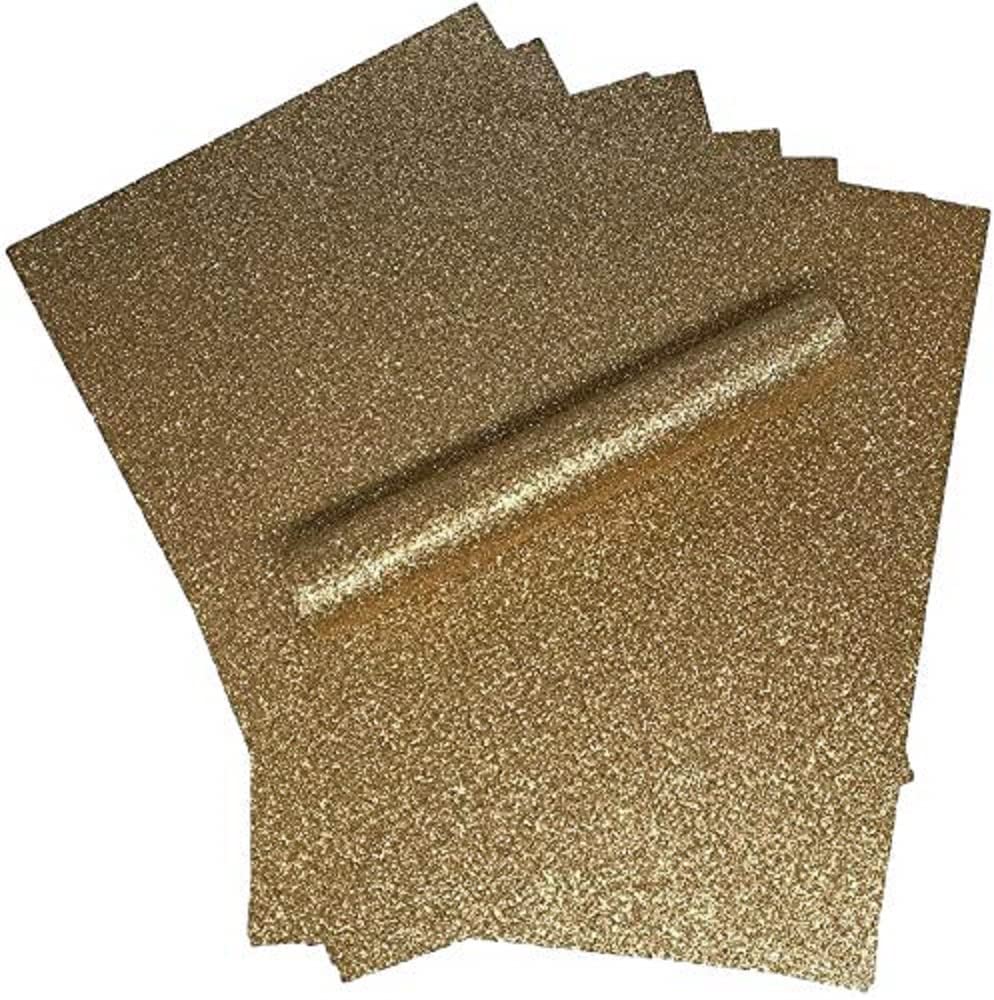 A4 Glitter Card Sparkly Soft Touch Non Shed 250gsm Pack of 10 Sheets (Rose Gold)