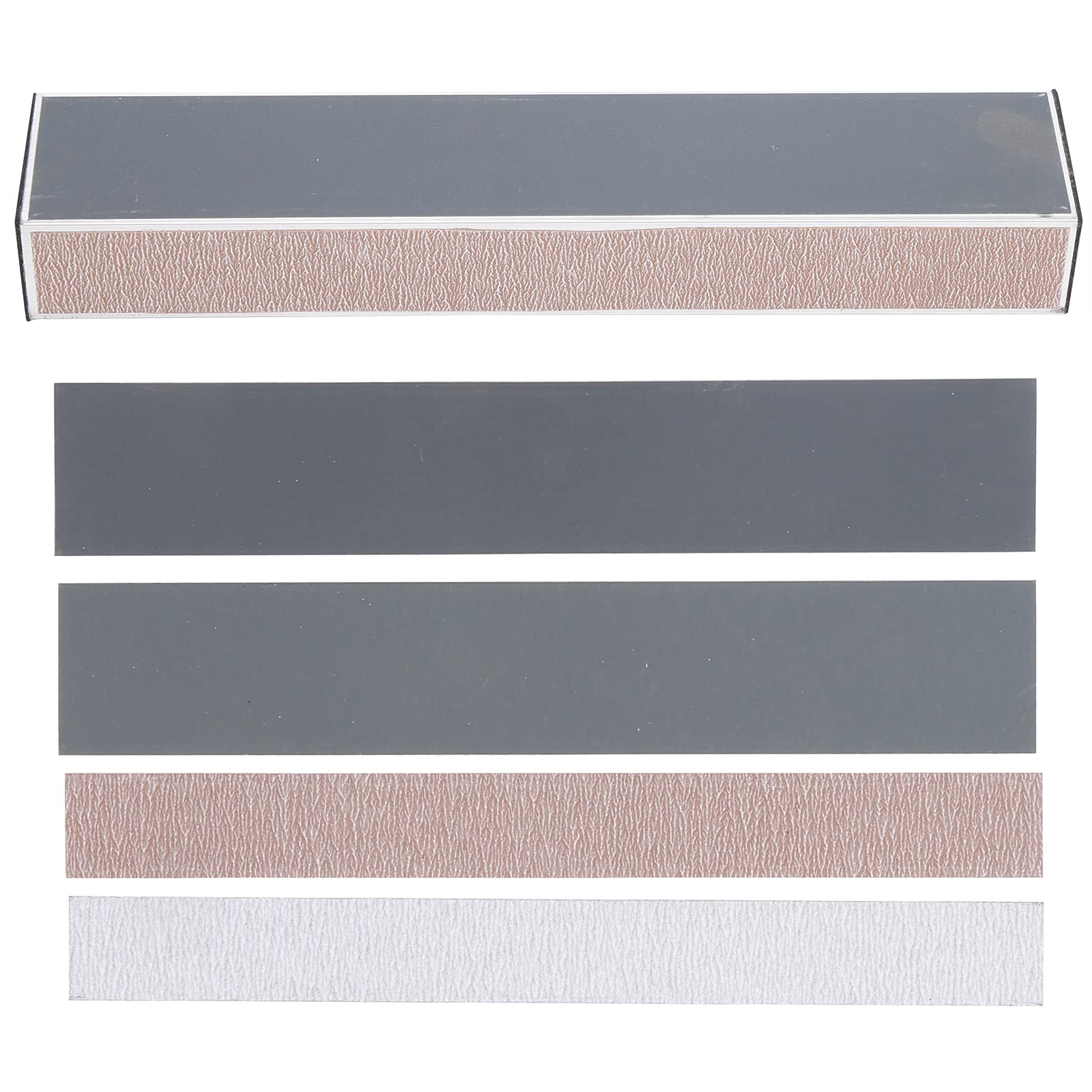 Guitar Leveling Bar, Guitar Fret Polishing Kit Fret Sanding Leveler Beam Fingerboard Luthier Tools for Leveling Of Frets (400, 600, 1000, 1200 Coarse Sand)