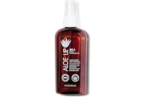 Aloe Up Light Tanning Oil With SPF 6 Sunscreen - Body and Face Tanning Oil for Outdoor Sun - With Pure Aloe Vera Oil and Natural Oils - Absorbs Quickly - Reef Friendly - Fresh Tropical Scent - 4 Oz