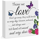 Sympathy Bereavement Gift Memorial Keepsake Wood Box Sign Desk Decor Grief Gift Memorial Gift for Loss of Mom Dad Grandma Grandpa Friend Husband Wife Condolence Remembrance Gift