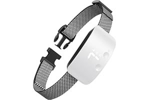 NBJU Bark Collar for Dogs,Rechargeable Anti Barking Training Collar with 7 Adjustable Sensitivity and Intensity Beep Vibration for Small Medium Large Dogs (White)