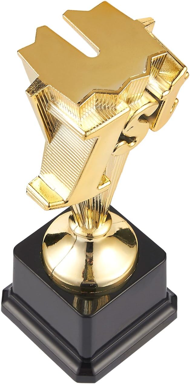 Juvale Award Trophy - 1st Place Gold Plastic Trophy for Sports Tournaments, Competitions, (8 in) : Sports & Outdoors