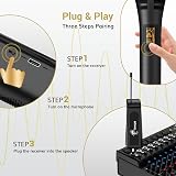 TONOR Wireless Microphone TW310 UHF 6.35mm Receiver 5 Channels 200 ft view 6