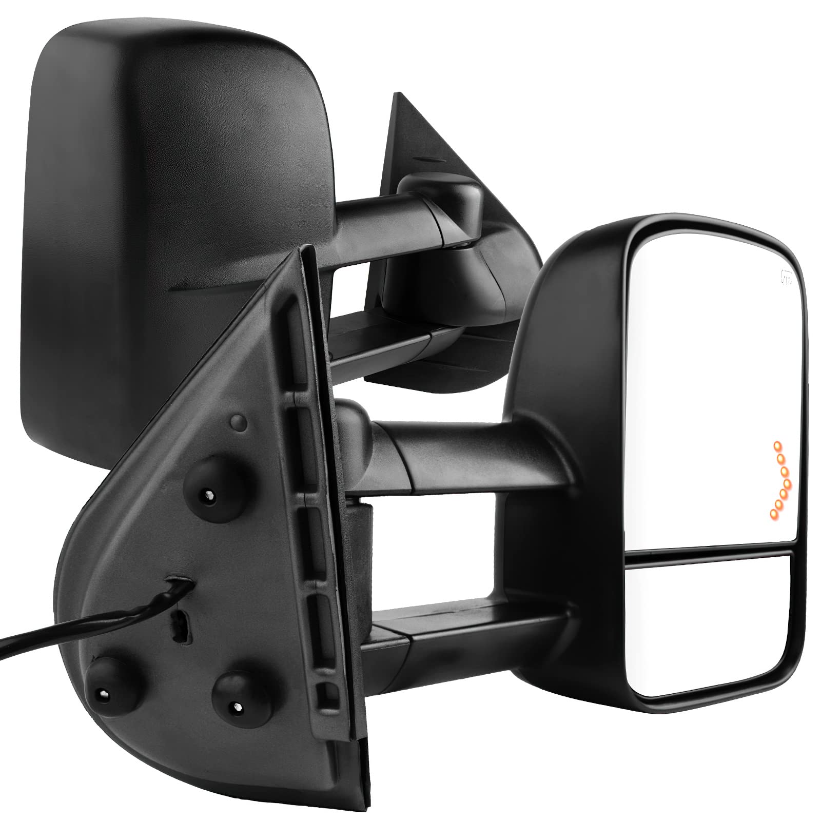 Photo 1 of **1** AUTOSAVER88 Tow Mirrors Compatible with 2007-2014 Chevy Silverado GMC Sierra, Power Heated Driver and Passenger Side Replacement Towing Mirror Set with Turn Signal and Dual Glass

THERE IS ONLY ONE MIRROR