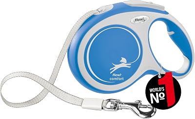 flexi Comfort L Tape 8 m Blue Retractable Dog Leash up to 50 kg