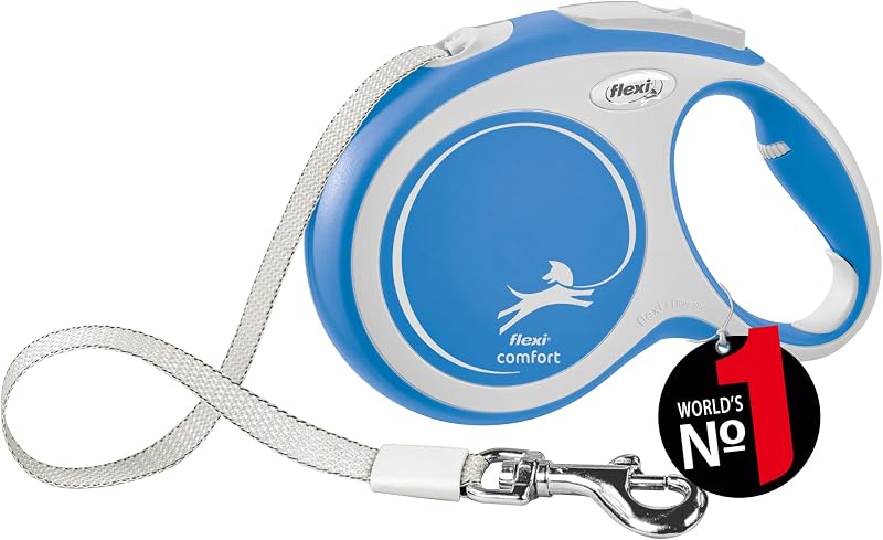 flexi Comfort L Tape 8 m Blue Retractable Dog Leash up to 50 kg