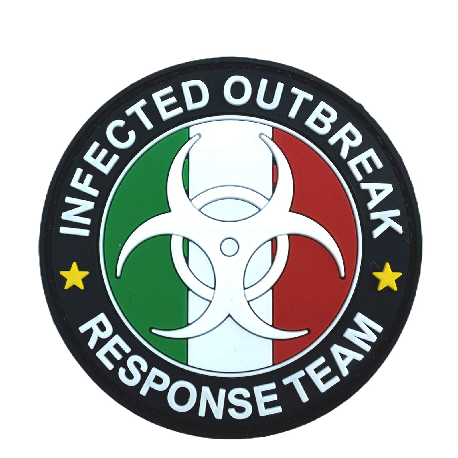 Italy Italian Flag Infected Outbreak Response Team Glow in the Dark PVC Airsoft Morale Patch