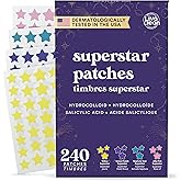 LivaClean 240 Count Colorful Star-Shaped Pimple Patches for Face – Hydrocolloid Acne Patches with Salicylic Acid – Cute Pimpl