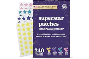 LivaClean 240 Count Colorful Star-Shaped Pimple Patches for Face – Hydrocolloid Acne Patches with Salicylic Acid – Cute Pimpl