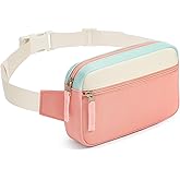 Cotmcor Fanny Pack Teens Easter Basket Stuffers for Kids: Birthday Gift for 5 6 7 8 9 10 11 12 Year Old Teen Girls, Preppy Cute Trendy Stuff Colorblock Crossbody Bag Adjustable Belt Bags for Travel