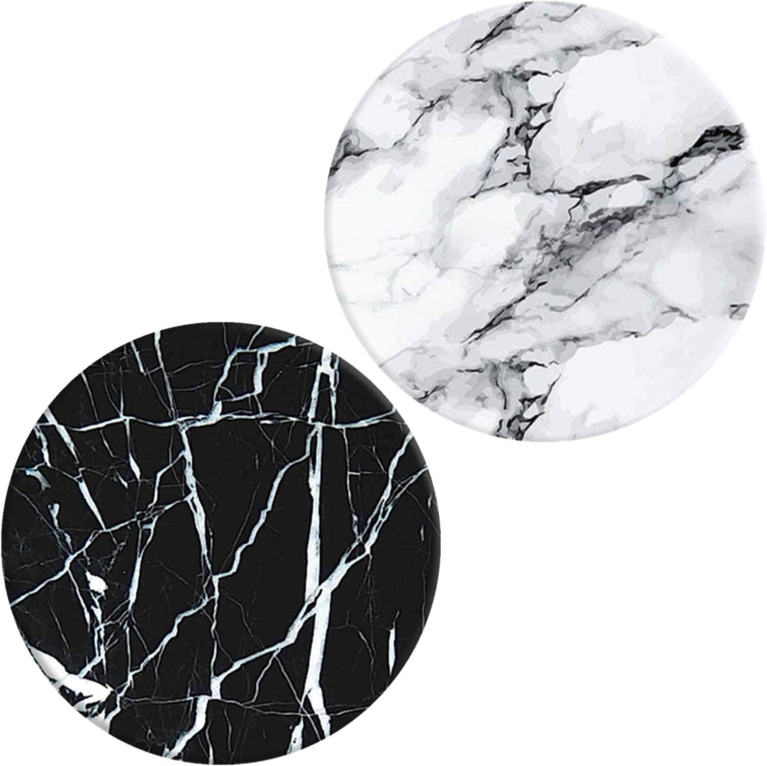Mbuynow Universal Phone Holder and Tablet Stand 2 Pack - Black and White Marble