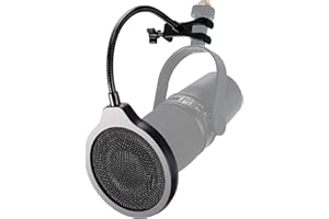 YOUSHARES Pop Filter for Shure MV7 Microphone- 3 Layers Metal Mic Windscreen with Flexible 360° Wind Pop Screen Compatibale w