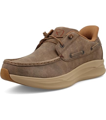NEW TWISTED X men\'s ultra light boat shoe in brown SALE Twisted X® Men main image 2