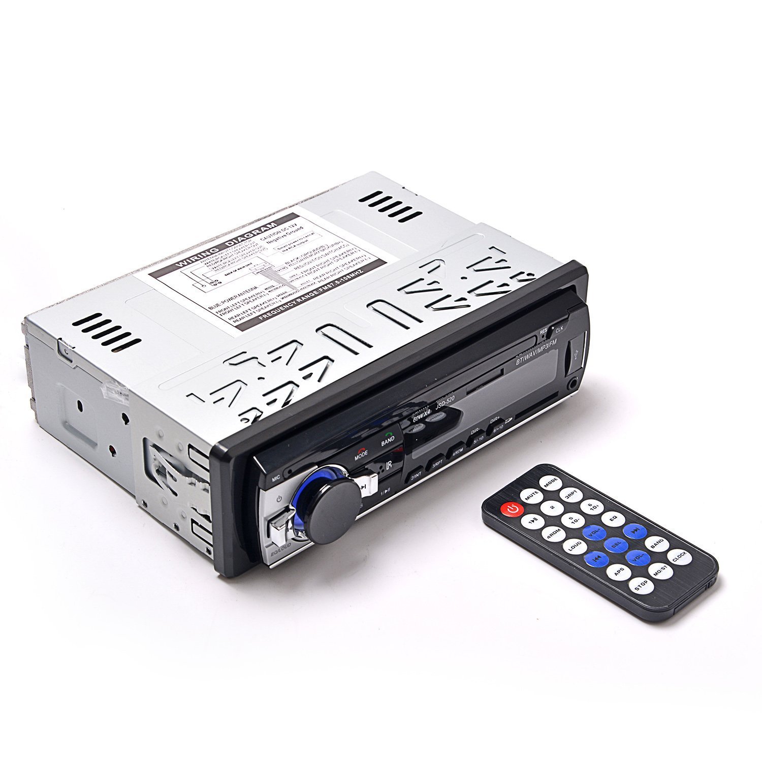 ALUNAR 12v Bluetooth Car Audio Stereo System Mp3 Player Radio in Dash One Din 1 Din With USB AUX Input SD Slot Fm Receiver