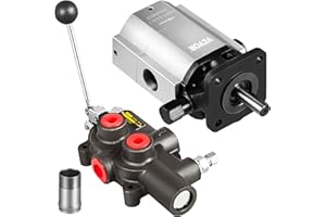 Bestauto Log Splitter Pump Kit 16 GPM Log Splitter Hydraulic Pump 2 Stage Wood Splitter Pump Log Splitter Kit Log Splitter Build Kit with 25 GPM Auto Control Detent Valve 1/2" Work Port for Tracker