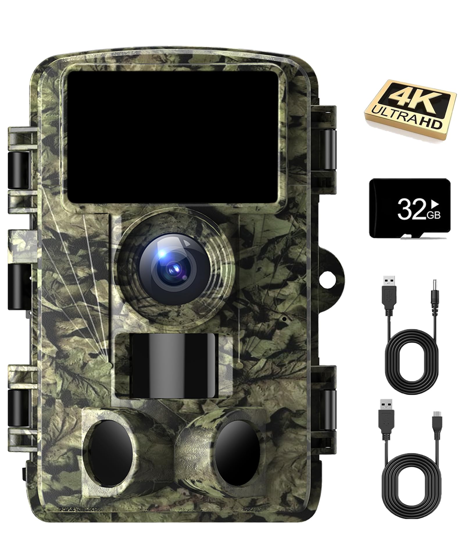 Photo 1 of Dargahou Trail Camera - 4K 48MP Game Camera with Night Vision, 0.05s Trigger Motion Activated Camera, IP66 Waterproof, 130 Wide-Angle No Glow Infrared LEDs for Outdoor Wildlife