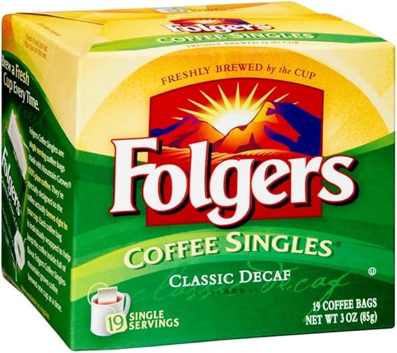 Folgers Coffee Singles Classic Decaf 19 ct 12 Pack