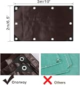 Onarway Tarpaulin Waterproof 2m x 3m 150GSM Ground Sheet with Grommets view 2