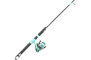 Zebco Rambler Fishing Reel and Rod Combo, Durable Fiberglass Rod with Built-in Carabiner, Patented No-Tangle Reel, Pre-Spoole