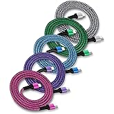 Apple Certified iPhone Charger 10 Ft, 5pack USB C to Lightning Cable Long | 10 Ft Heavy Duty Braided Type C Power Cords Fast Charging For iPhone 14 13 12 11 Pro Max/plus/mini Usbc Lightening Chargers
