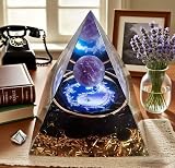 ycyingcheng Ogan Pyramid Obsidian Amethyst Energy Natural Protection Stone 6CM view 6