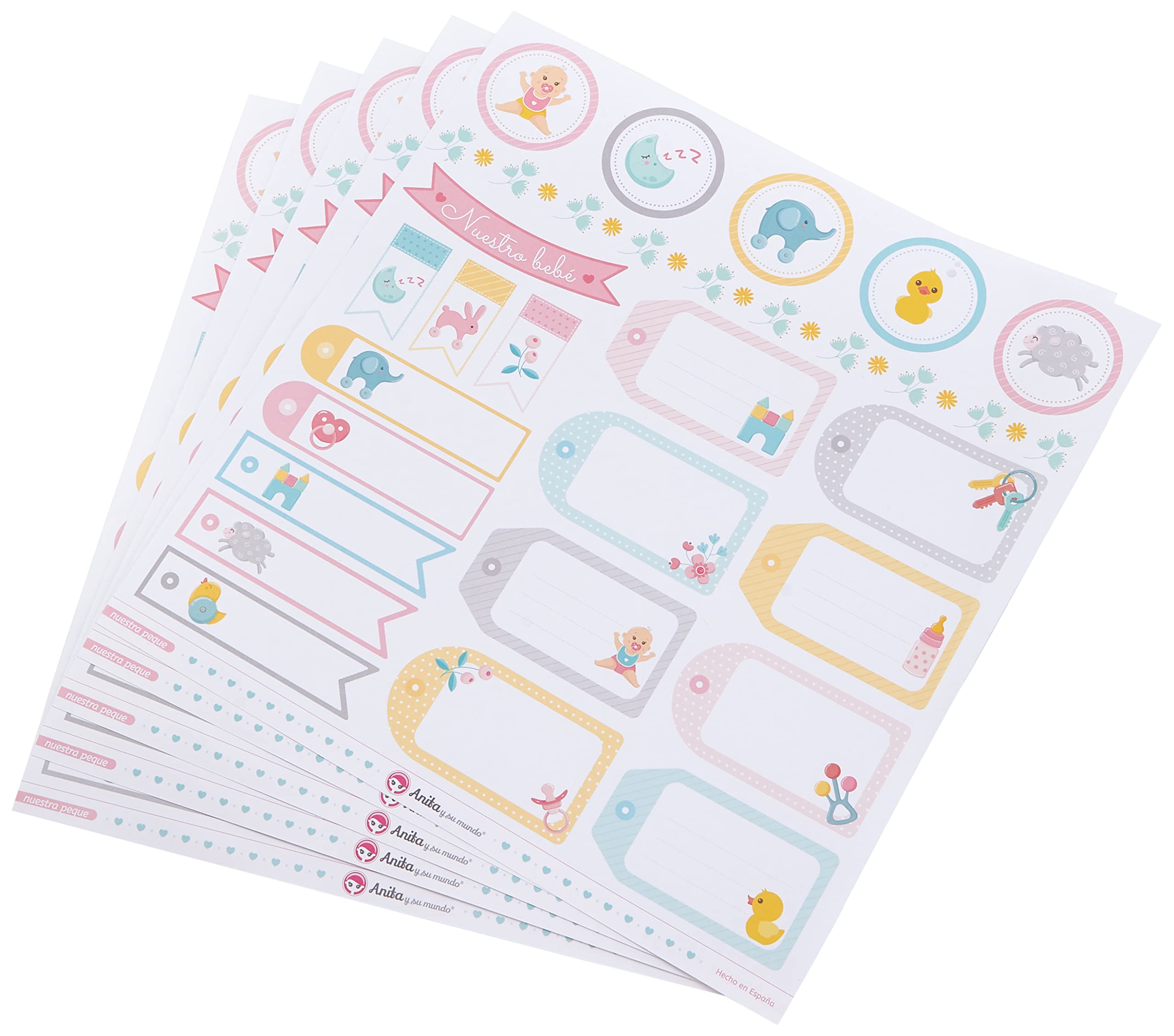 Anita and Su Mundo Collection Our Small Scrapbooking Papers, Paper, Labels, 12" x 12"