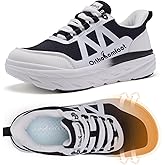 Women's Orthopedic Diabetic Wide Walking Shoes: Comfortable Arch Support Plantar Fasciitis Orthotic Slip On/Off Sport Running Sneakers, Casual Flat Feet Swollen Athletic Shoes for Foot Heel and Pain