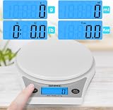 Duronic KS6000 Digital Kitchen Scales with Bowl 5kg Tare LCD view 4