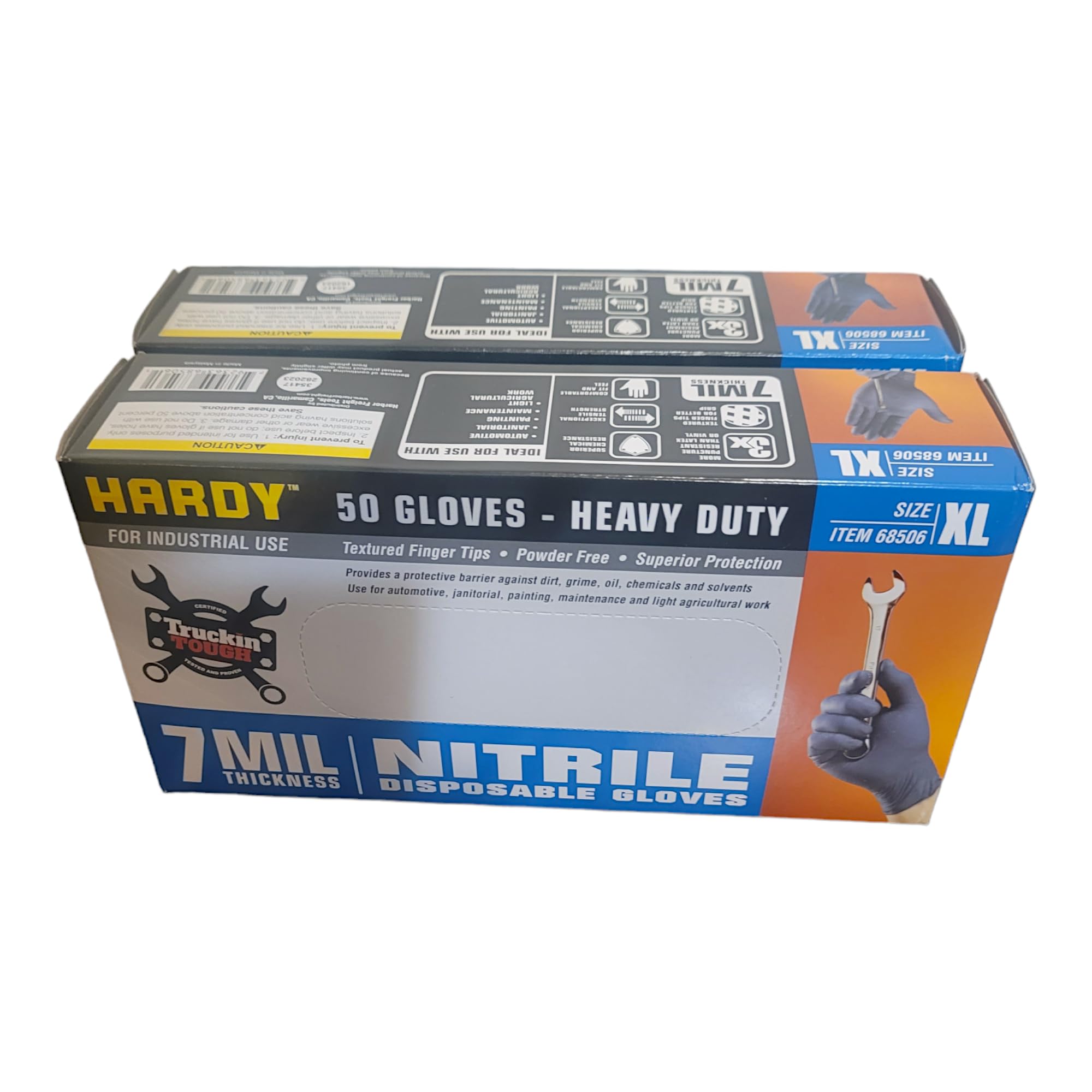 Hardy mil Nitrile Powder Free Gloves 50 Pc (Extra Large)
