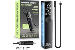 Woowind Premium Tire Inflator, Air Pump for Car Tires, 1 Minute Inflation, 150PSI, Portable Air Compressor with 12V DC Cord f