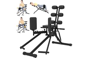 GuuG Hip Abductor Adductor Machine: 3 in 1 Inner and Outer Thigh Machine Back Stretch Compact Trainer Glute and Thigh Exercis