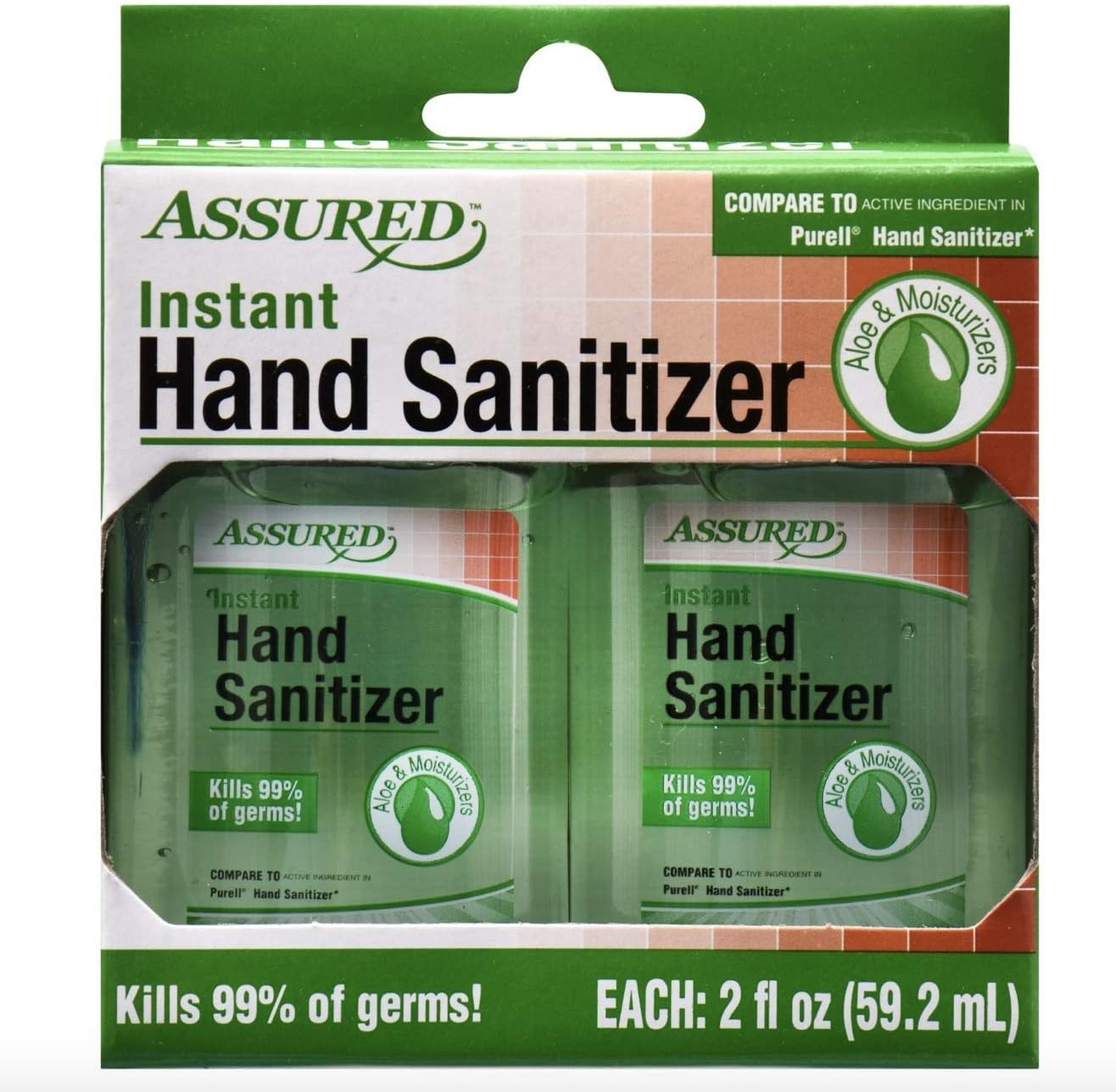 Assured Instant Hand Sanitizer Lemon 2pk/GEL (Regular)