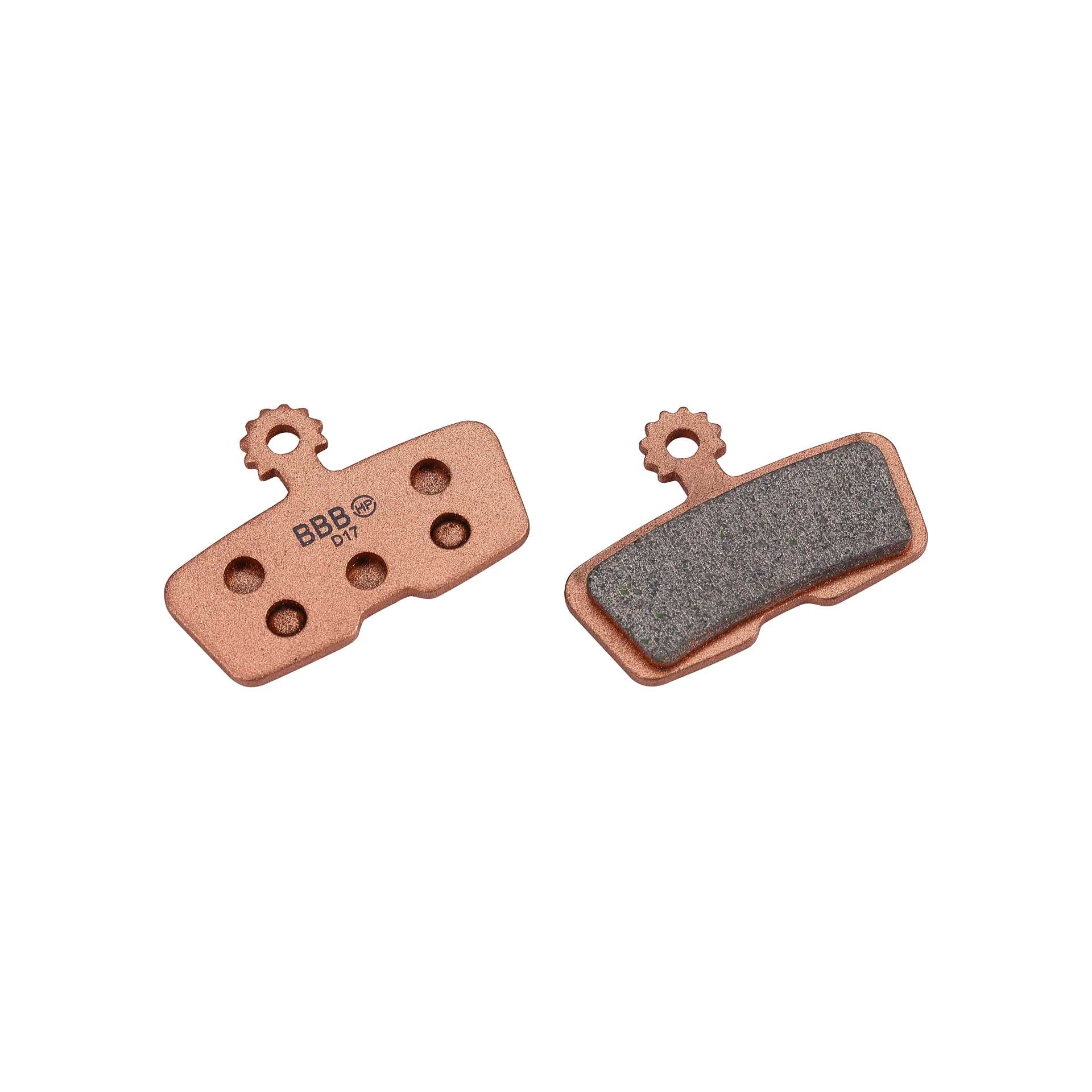 BBB Cycling Disc Brake Pads Sintered Compound SRAM & Avid Compatible Perfect For High-Speed & Downhill Pre-Sanded DiscStop HP BBS-442S, Bronze