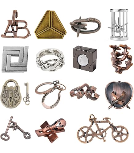Casse-Tête En Métal Alliage Haut De Gamme Pour Adultes Et Ados - Puzzle 3D Rétro à Défier Puzzle 3D Vintage