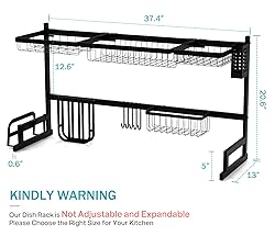 SOLEDI Dish Drying Rack Over The Sink, 2 Tier Large
