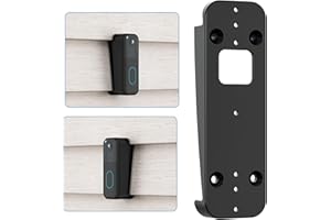 HIBEZOS Blink Doorbell Vinyl Siding Mount,Compatible with All-New Blink Video Doorbell Camera (2nd Gen),Adjustable Doorbell Corner Wedge Kits (Only Apply for 4" Standard Vinyl Siding),Black