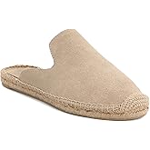 U-lite Women's Simple Mule Breathable Flat Espadrilles Shoes, Pure Color Mules