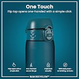Ion8 Water Bottle 500 ml Leak Proof BPA Free Hygienic Flip Cover Teal view 3