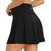 Willit Women's Tennis Skirts High Waisted Athletic Running Skorts Skirts with Shorts Pockets