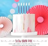 Anniversary House Purple Glitter Birthday Candles Set of 12 with Holders 7.5cm view 5