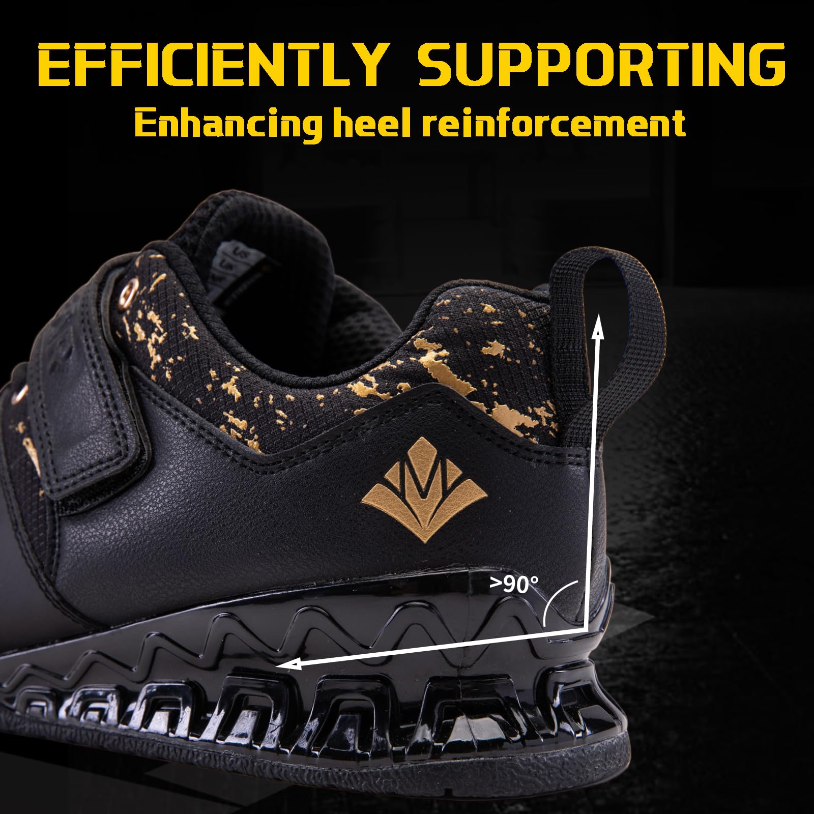MANUEKLEAR Deadlift Shoes, Strong Anti-Slip Lifting Shoes for Men, Professional Training Weightlifting Shoes for Men and Women, Squat Shoes for Powerlifting with Rubber Non-Slip Sole