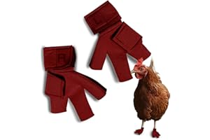 Birdy Bootie Chicken Shoes for Injured Feet – Protective Neoprene Footwear for Chicken, Open-Toe Design for Bumblefoot Relief, Made in USA - Standard, 3" Max. Inside Width, Red