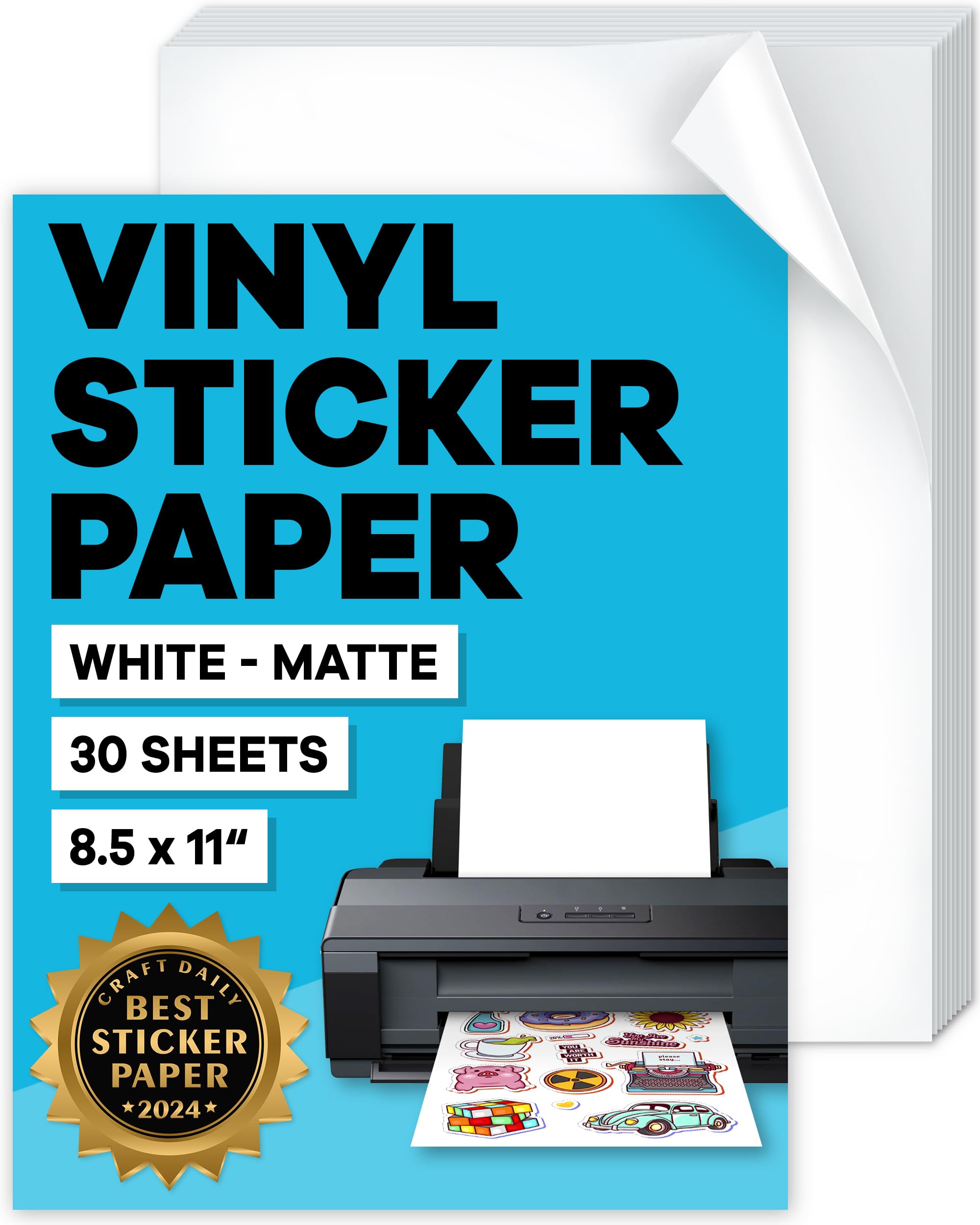 Mua Sticker Paper for Inkjet Printer - (30 Sheets), 8.5 x 11" Letter ...