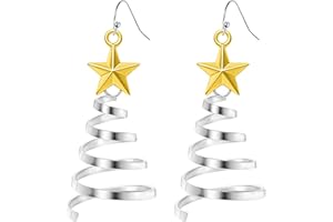 FULLIVE Christmas Earrings, Hypoallergenic Holiday Dangle Xmas Earrings, Holiday Jewelry Christmas Accessories for Women
